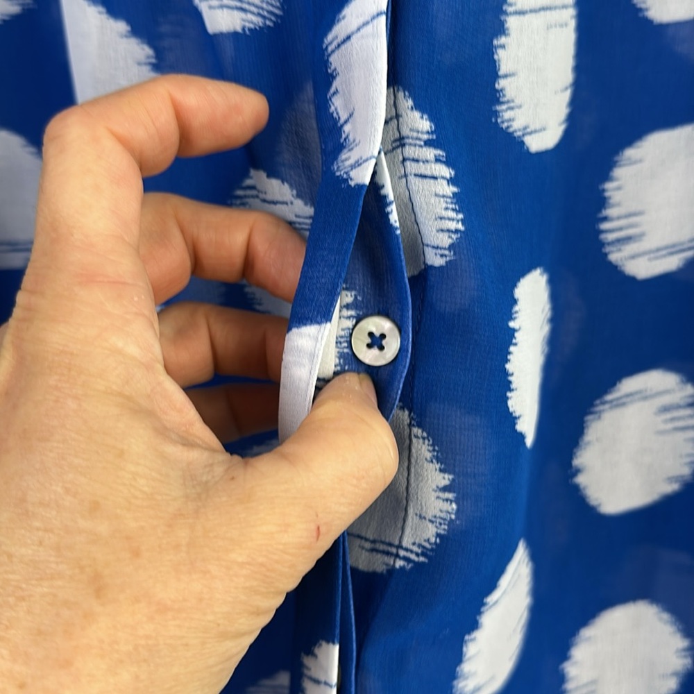 Chico's Blue and White Blouse - Picture 7 of 16